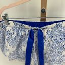 Victoria's Secret Victoria’s Secret blue and white trim sleep shorts size large 100% cotton Photo 4