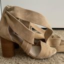 Raye  x Revolve Suede Wrap Tie Mia Tan Heels - 6 Photo 3