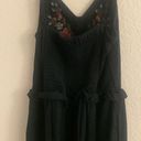 American Eagle romper | size medium | black with red flower embroidered Photo 2