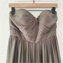 Jenny Yoo  Annabelle Convertible Bridesmaid Maxi Gown in Grey Olive Green | 6 Photo 2