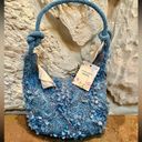 ZARA NWT tj maxx marshall’s blue sequin beaded purse floral bead shoulder bag Photo 1