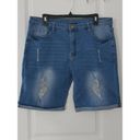 Bermuda Blue Faded Denim  Shorts M Photo 1