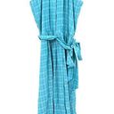 Calvin Klein  size 2 blue plaid sleeveless dress wrap style gingham tie waist‎ Photo 0