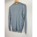 Madewell  Cardigan Size Medium Blue Cotton Blend V Neck Tight Knit Photo 4