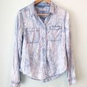 Thread and Supply  Tencel Acid Wash Button Down Shirt Small S Photo 0