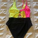 No Boundaries NEON One Piece Swim Suit Photo 3