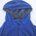 Nike  Vintage 90s Anorak Windbreaker Light Hooded Hiking Jacket 1/4 zip Navy Blue Photo 3