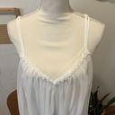 Oscar de la Renta  Pink Label White Rose Trim Sheer Flowy Slip Nighty Dress Photo 9