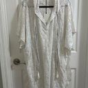 Cotton Bleu White Lace Knit Swimsuit Coverup Women's plus size 1X Boho beach NWT Photo 0