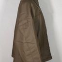 Good American  Brown Better Than Leather Oversized Chore Jacket Plus Size 5 NWT Photo 3