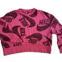 Nike  hot pink logo cropped sweatshirt, excellent condition, size 1X Photo 2