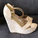 Charlotte Russe Cream Platform Wedge Sandals S9 Photo 0