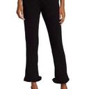 n:philanthropy N philanthropy Womens Medium Talker Pants Black Ribbed Cropped Ruffle Hem NWT Photo 0