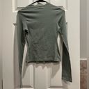 SKIMS COTTON JERSEY LONG SLEEVE TSHIRT MINERAL SMALL Photo 4