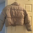 H&M NWT  Cropped Puffer Jacket in Light Green Size S Photo 1