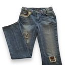 DKNY  Ludlow Cropped Boyfriend Fit Denim Pants Distressed Patches & Lace Jeans 2 Photo 0