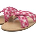 Draper James NIB  Piper Flat Sandals in Raspberry Pink Gingham Women's Size 8 Photo 6