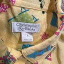 Christopher & Banks Vintage  Yellow Summer Beach Vacay Y2K Button Down Shirt S Photo 4