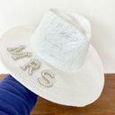 ma*rs Nikki beach  straw hat white with pearls NWOT honeymoon Photo 5