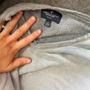 American Eagle Oversized Grey AE Cropped Sleeve Crew neck  Photo 1