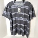 Skinny Girl  Puff Sleeve Tee Indigo Tie-Dye Striped Blouse.  Size 3X New! Photo 0