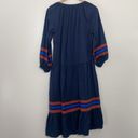 Sundry Anthropologie  Varsity Stripe Midi Dress Navy Cotton Size 0/XS Photo 6