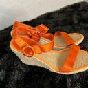 Ralph Lauren  Indigo Espadrille Wedges Orange size 7.5 Photo 0