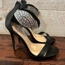 Nina  Women’s Black Embellished Strappy Dressy Sandals Size 7.5 Photo 0