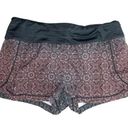 Athleta  Women Black Marion Patterned Racer Run Athletic Shorts ‎ 11/13 Photo 0