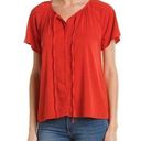 Michael Stars  red peasant top. Runs like a small. New Photo 0
