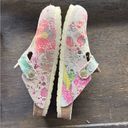 Birkenstock  Rare Flower Crush Paint Splatter Print Boston Clog Sandals 38 7 Photo 7