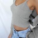 The Range  Blended Knit Ribbed Shrug & Corset Tank Set Photo 2