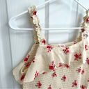 Wonder Nation  Elastic Kerchief Floral Cream Crop Top Women’s Size XL Photo 2