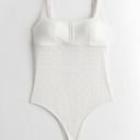 Gilly Hicks White Lace Strappy Back Cheeky Bodysuit - Small Photo 4