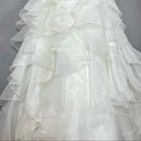 Allure Bridals Wedding Dress Strapless Cascading Tulle Layers Jeweled Beads Gown Size 8 Photo 10