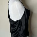 ZARA Black Satin Draped Cami Tank Photo 4