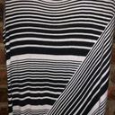 Bobeau  Black & White Asymmetrical Striped Sleeveless Maxi Dress Size Large Photo 3