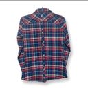 Kuhl Womens Button Up Shirt Blue Red Plaid Long Sleeve Cuff Collar Pocket XS Photo 3