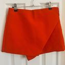 ZARA Orange Asymmetrical Skort Photo 1