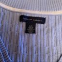 Tommy Hilfiger  V- Neck Cable Knit Sweater Lt Blue Photo 5