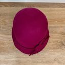 Target NWOT  100% Wool Felt Purple Floral Applique Bowler Cloche Hat Photo 5