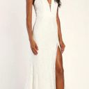 Lulus NWOT  Eternally Romantic White Lace Backless Mermaid Maxi Dress Size XS Photo 1