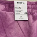 Sonoma Women’s Shorts 3X Fleece Lounge Relaxed Fit Lilac Tye Dye Workout Athletic Gym Photo 3