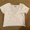 John Galt Cropped White Tee Photo 0