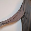 T Tahari Women’s NWT 2X olive soft long sleeved rayon top w/ satin neckline trim Photo 3