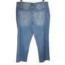 Eloquii  Elements Distressed Straight Leg Jeans Sz 22 Medium Wash Stretch Denim Photo 1