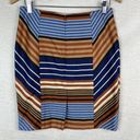 J. McLaughlin ‎ Indigo Montecito Striped Pencil Skirt Size 4 Career Classic Photo 1