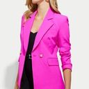 Generation Love  Women's Meg Crepe Blazer LARGE Magenta Career Happy Hour Classic Photo 0