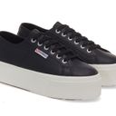 Superga Leather Black Platform Sneakers Photo 0