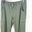 Eddie Bauer  Green Drawstring Waist Multiple Pockets Fleece Lined Pants, Size 8 Photo 10